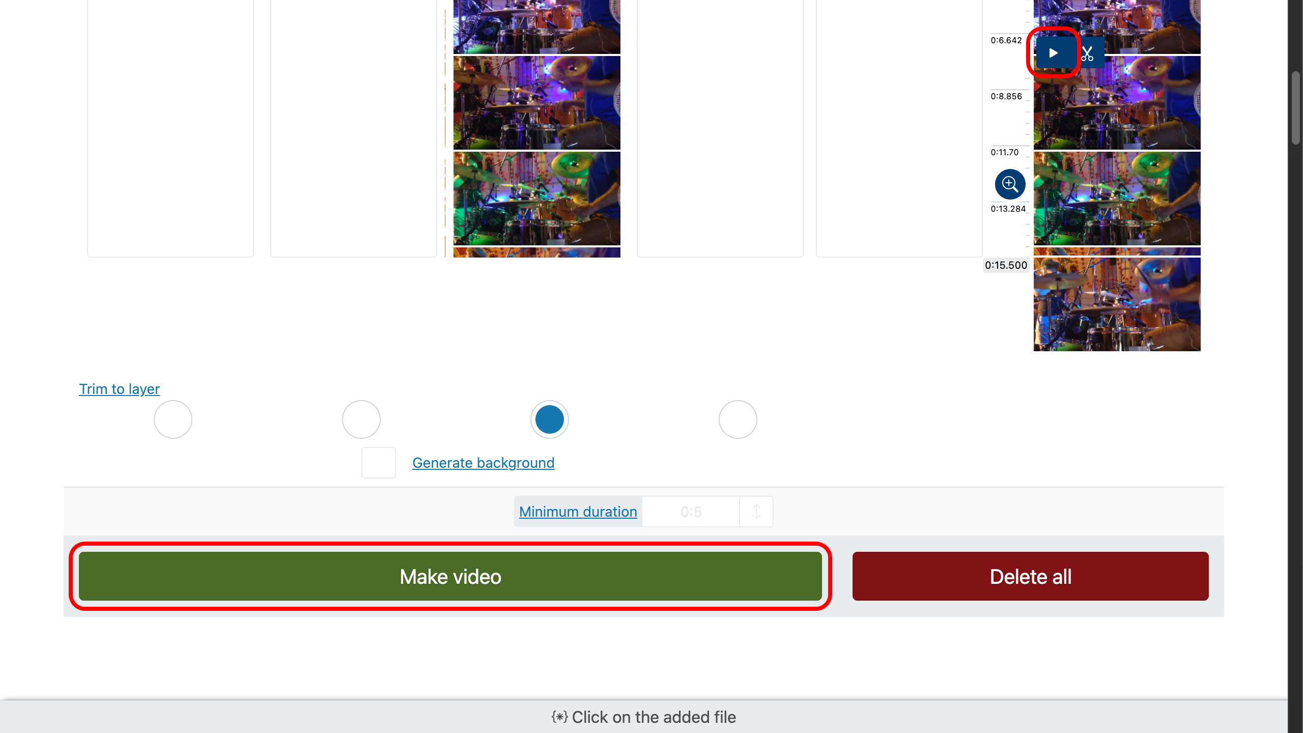 Pré-visualizar e exportar vídeo com volume ajustado