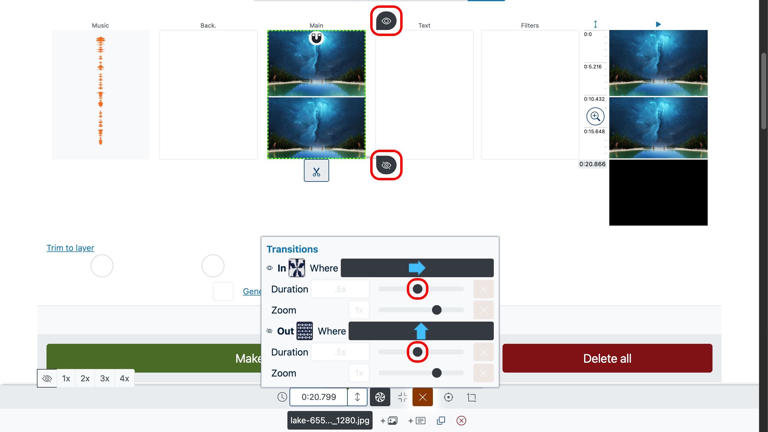 Passo 3. Adicionar transições.