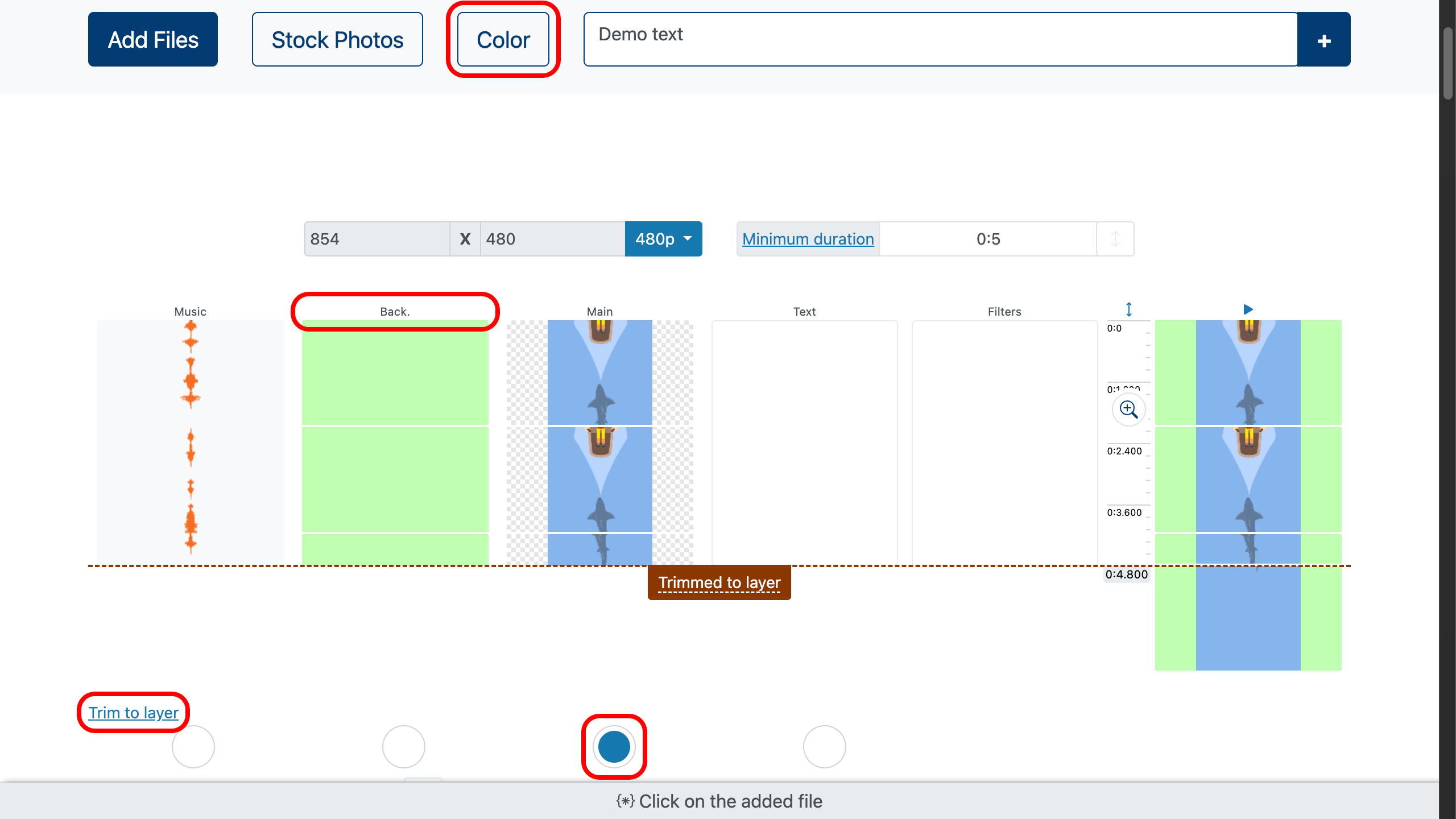 Converter gif em vídeo - definir fundo e bordas