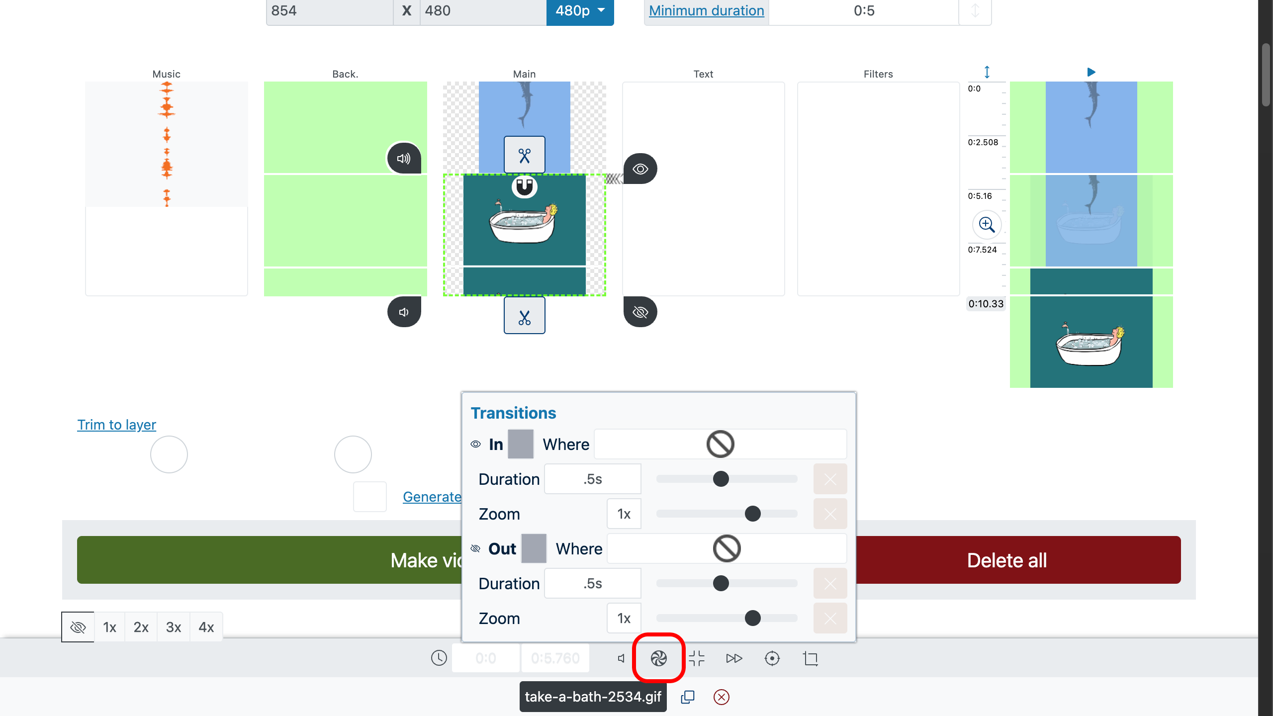 Converter gif em vídeo - combinar vários gifs