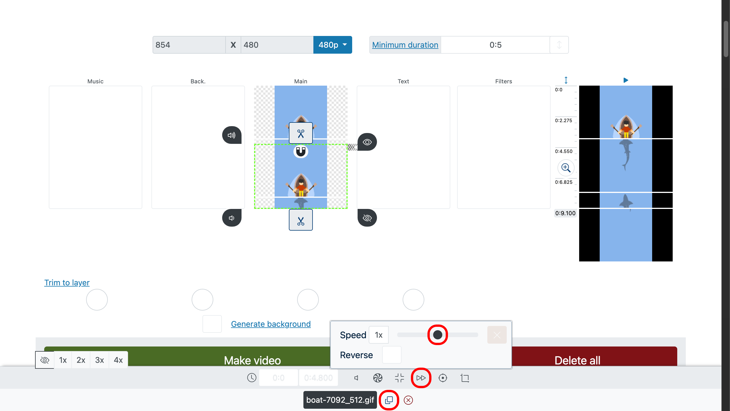 Converter gif em vídeo - definir duração e velocidade